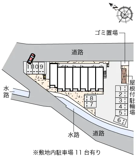 総社市中原 月極駐車場